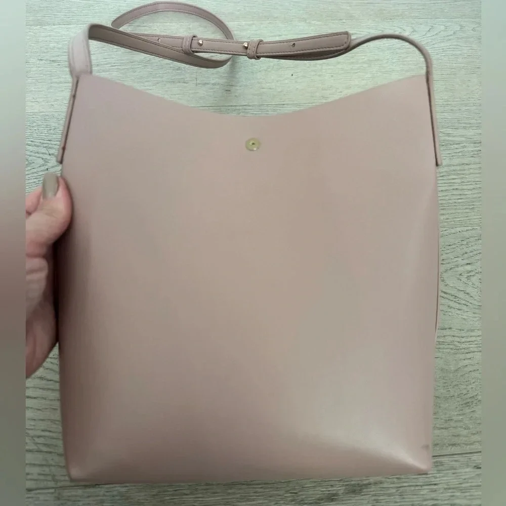 SAMARA vegan leather medium crossbody/shoulder bag color- peony